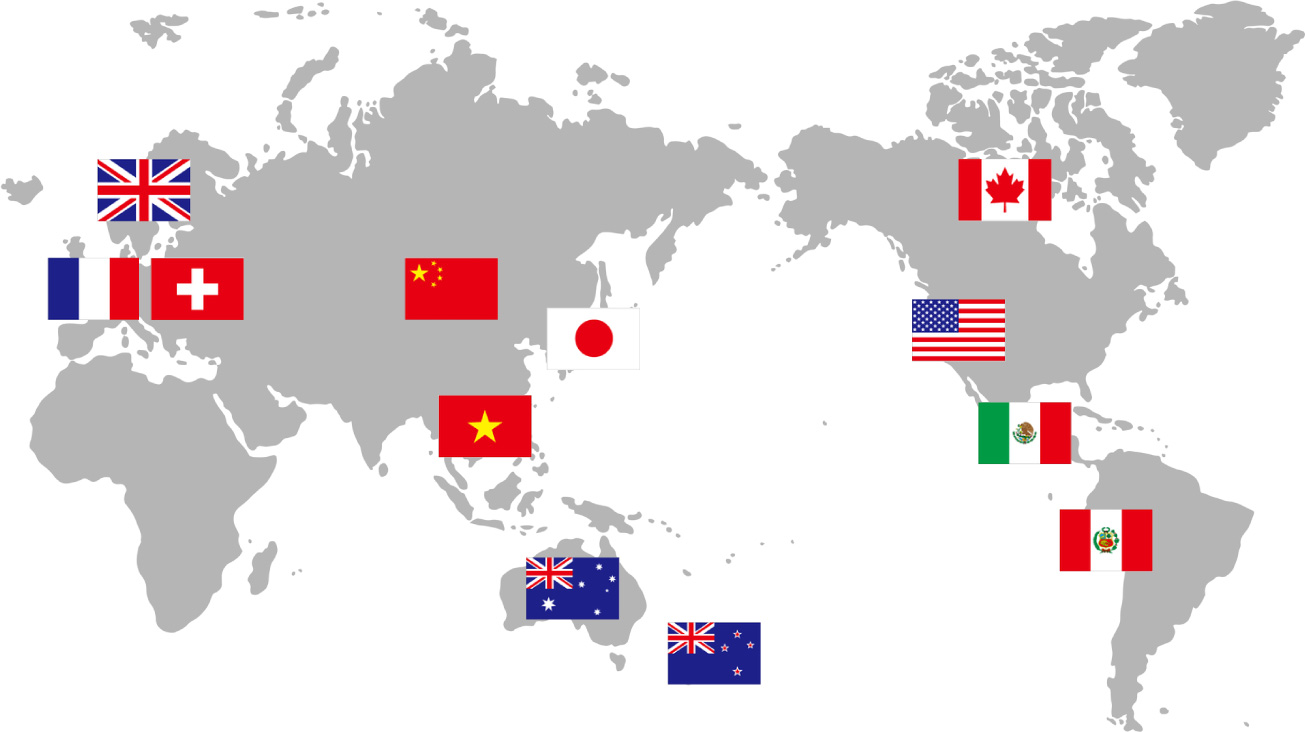 輸出ネットワーク世界地図